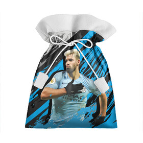Подарочный 3D мешок с принтом Серхио Агуэро в Санкт-Петербурге, 100% полиэстер | Размер: 29*39 см | аргентина | кун | манчестер сити | нападающий | футбол