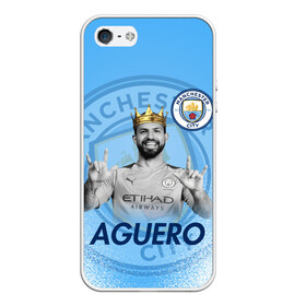 Чехол для iPhone 5/5S матовый с принтом СЕРХИО АГУЭРО SERGIO AGUERO в Санкт-Петербурге, Силикон | Область печати: задняя сторона чехла, без боковых панелей | football | manchester city | sergio leonel aguero del castillo | sport | манчестер сити | сборная аргентины. | спорт | футбол