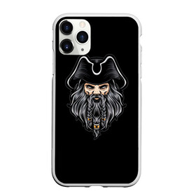 Чехол для iPhone 11 Pro Max матовый с принтом Морской Капитан Чёрная Борода в Санкт-Петербурге, Силикон |  | грабитель | злодей | капитан | пират | пираты | разбойник