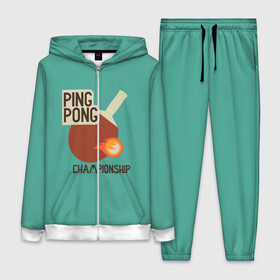 Женский костюм 3D с принтом ping pong в Санкт-Петербурге,  |  | ping pong | sport | tennis | настольный теннис | пинг понг | ракетка | спорт | теннис