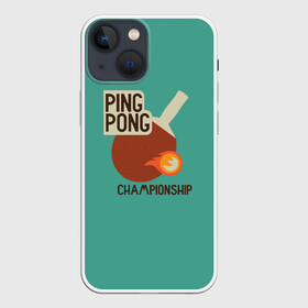 Чехол для iPhone 13 mini с принтом ping pong в Санкт-Петербурге,  |  | ping pong | sport | tennis | настольный теннис | пинг понг | ракетка | спорт | теннис