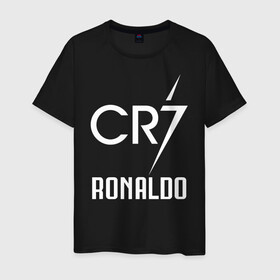 Мужская футболка хлопок с принтом CR7 Cristiano Ronaldo logo в Санкт-Петербурге, 100% хлопок | прямой крой, круглый вырез горловины, длина до линии бедер, слегка спущенное плечо. | 7 | champion | cr7 | cristiano ronaldo | fifa | football | football club | juventus | soccer | uefa | игра | криштиану роналду | лига чемпионов | реал мадрид | сборная португалии | спорт | уефа | фифа | фк | футбол | футболь
