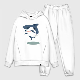 Мужской костюм хлопок OVERSIZE с принтом Акуленок в Санкт-Петербурге,  |  | baby | shark | акула | акуленок | акулы | жители | клыки | море | морские | океан | памперс | паттерн | ребенок | рыба | черные