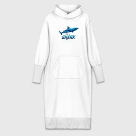 Платье удлиненное хлопок с принтом Акула. The Shark в Санкт-Петербурге,  |  | shark | акула | акуленок | акулы | жители | клыки | море | морские | океан | рыба | черные