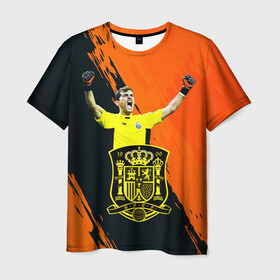 Мужская футболка 3D с принтом Икер Касильяс/Iker Casillas в Санкт-Петербурге, 100% полиэфир | прямой крой, круглый вырез горловины, длина до линии бедер | iker casillas | гол | известные личности | икер касильяс | испания | мужчинам | победа | сборная испании | спорт | спортсмены | футбол | футболист | хобби | эмоции