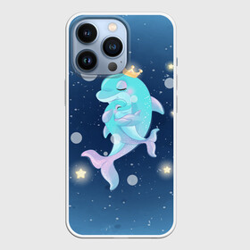 Чехол для iPhone 13 Pro с принтом Два дельфина в Санкт-Петербурге,  |  | cute | dolphin | два дельфина | дельфин | дельфинами | милый | мир | подводный