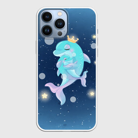Чехол для iPhone 13 Pro Max с принтом Два дельфина в Санкт-Петербурге,  |  | cute | dolphin | два дельфина | дельфин | дельфинами | милый | мир | подводный