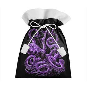 Подарочный 3D мешок с принтом Фиолетовый Кракен в Санкт-Петербурге, 100% полиэстер | Размер: 29*39 см | animal | beast | kraken | ocean | octopus | sea | ship | water | вода | животные | звери | корабль | кракен | море | океан | осьминог | рыбы | щупальца