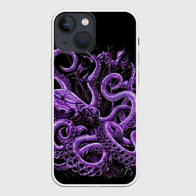 Чехол для iPhone 13 mini с принтом Фиолетовый Кракен в Санкт-Петербурге,  |  | animal | beast | kraken | ocean | octopus | sea | ship | water | вода | животные | звери | корабль | кракен | море | океан | осьминог | рыбы | щупальца