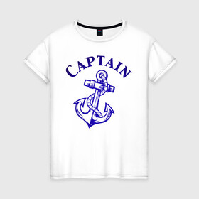 Женская футболка хлопок с принтом Капитан бросил якорь в Санкт-Петербурге, 100% хлопок | прямой крой, круглый вырез горловины, длина до линии бедер, слегка спущенное плечо | capitan | captain | капитан | морской волк | якори