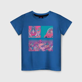Детская футболка хлопок с принтом The water world of psychedelic в Санкт-Петербурге, 100% хлопок | круглый вырез горловины, полуприлегающий силуэт, длина до линии бедер | abstraction | acid | colors | кислота | психоделика | цветной