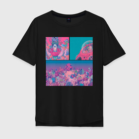 Мужская футболка хлопок Oversize с принтом The water world of psychedelic в Санкт-Петербурге, 100% хлопок | свободный крой, круглый ворот, “спинка” длиннее передней части | abstraction | acid | colors | кислота | психоделика | цветной