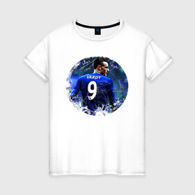 Женская футболка хлопок с принтом Джейми Варди в Санкт-Петербурге, 100% хлопок | прямой крой, круглый вырез горловины, длина до линии бедер, слегка спущенное плечо | джейми варди | популярные | футбол | футболист
