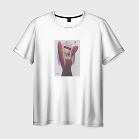Мужская футболка 3D с принтом WorLd MirNy ERROR Зеро Ту в Санкт-Петербурге, 100% полиэфир | прямой крой, круглый вырез горловины, длина до линии бедер | darling in the franxx | random | world | zero two | милый во франксе | фраке