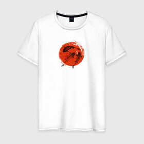Мужская футболка хлопок с принтом Карпы кои в Санкт-Петербурге, 100% хлопок | прямой крой, круглый вырез горловины, длина до линии бедер, слегка спущенное плечо. | карпы кои | кои | рыба | японские карпы | японские карпы кои