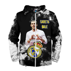 Мужская ветровка 3D с принтом Гарет Бэйл Gareth Bale в Санкт-Петербурге, 100% полиэстер | подол и капюшон оформлены резинкой с фиксаторами, два кармана без застежек по бокам, один потайной карман на груди | fly emirates | football | gareth bale | real madrid | sport | tottenham | бэйл гарет | известные личности | испания | мужчинам | реал мадрид | спорт | спортсмены | тоттенхэм хотспур | уэльс | футболист | хобби