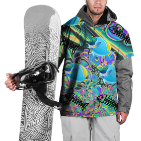 Накидка на куртку 3D с принтом Life cycle в Санкт-Петербурге, 100% полиэстер |  | Тематика изображения на принте: acid | colors | fish | life | ocean | море | океан | рыба