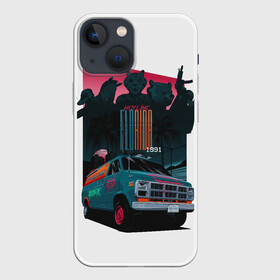 Чехол для iPhone 13 mini с принтом Hotline Florida 1991 3D в Санкт-Петербурге,  |  | florida | hotline | hotline miami | грузовик | гусь | звери | зебра | медведь | надписи | розовый | тигр