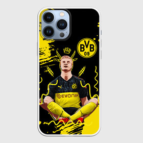 Чехол для iPhone 13 Pro Max с принтом ЭРЛИНГ ХОЛАНД   ERLING HAALAND в Санкт-Петербурге,  |  | borussia | erling braut haaland | football | sport | uefa | боруссия | сборная норвегии. | спорт | уефа | футбол | эрлинг холанд