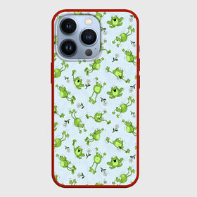 Чехол для iPhone 13 Pro с принтом Веселые лягушки в Санкт-Петербурге,  |  | веселая лягушка | лягушка | лягушки | ромашки