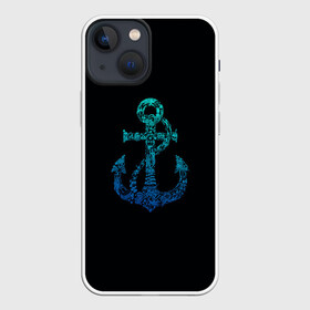 Чехол для iPhone 13 mini с принтом Navy. Anchor в Санкт-Петербурге,  |  | anchor | fish | gradient | marine | mermaid | navy | ocean | octopus | sailor | sea | shark | ship | skull | treasure | whale | акула | градиент | кит | корабль | море | морской | моряк | океан | осьминог | русалка | рыба | сокровище | 