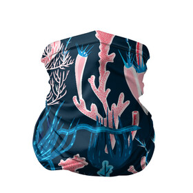 Бандана-труба 3D с принтом Подводный мир в Санкт-Петербурге, 100% полиэстер, ткань с особыми свойствами — Activecool | плотность 150‒180 г/м2; хорошо тянется, но сохраняет форму | colorful | coral | deep | sea | seamless | seaweed | водоросли | глубокий | коралл | красочный | паттерн | подводный мир
