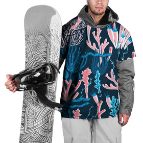 Накидка на куртку 3D с принтом Подводный мир в Санкт-Петербурге, 100% полиэстер |  | Тематика изображения на принте: colorful | coral | deep | sea | seamless | seaweed | водоросли | глубокий | коралл | красочный | паттерн | подводный мир