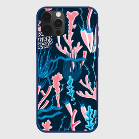 Чехол для iPhone 12 Pro с принтом Подводный мир в Санкт-Петербурге, силикон | область печати: задняя сторона чехла, без боковых панелей | colorful | coral | deep | sea | seamless | seaweed | водоросли | глубокий | коралл | красочный | паттерн | подводный мир