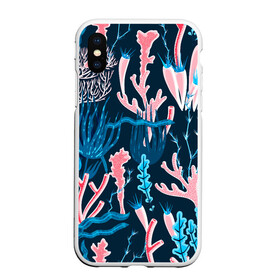 Чехол для iPhone XS Max матовый с принтом Подводный мир в Санкт-Петербурге, Силикон | Область печати: задняя сторона чехла, без боковых панелей | colorful | coral | deep | sea | seamless | seaweed | водоросли | глубокий | коралл | красочный | паттерн | подводный мир