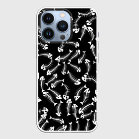 Чехол для iPhone 13 Pro с принтом Fishbones в Санкт-Петербурге,  |  | bone | fish | fishbone | дохлая рыба | кости | кость | море | паттерн | рыбий скелет | рыбки | рыбы | скелет