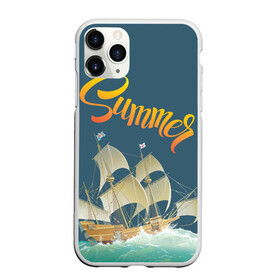 Чехол для iPhone 11 Pro матовый с принтом Summer by the sea в Санкт-Петербурге, Силикон |  | ocean | sea | ship | summer | волны | океан | парусник