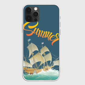 Чехол для iPhone 12 Pro Max с принтом Summer by the sea в Санкт-Петербурге, Силикон |  | ocean | sea | ship | summer | волны | океан | парусник