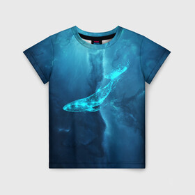 Детская футболка 3D с принтом ЗВЕЗДНЫЙ КИТ | STAR WHALE (Z) в Санкт-Петербурге, 100% гипоаллергенный полиэфир | прямой крой, круглый вырез горловины, длина до линии бедер, чуть спущенное плечо, ткань немного тянется | mastodon | rorqual | whale | звездный кит | кит | китовый | космо кит | космосический | левиафан | мастадонт | мастак | столп