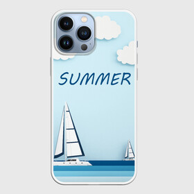 Чехол для iPhone 13 Pro Max с принтом ПАРУСНИКИ | SUMMER (Z) в Санкт-Петербурге,  |  | Тематика изображения на принте: ship | ships | summer | кораблик | кораблики | корабль | летняя | лето | лодочка | мореход | одинокая лодка | парусник | судно | яхта | яхты