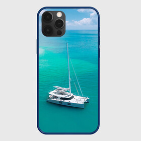 Чехол для iPhone 12 Pro с принтом ПАРУСНИК | SAILBOAT (Z) в Санкт-Петербурге, силикон | область печати: задняя сторона чехла, без боковых панелей | Тематика изображения на принте: boat | sailboat | ship | ships | кораблик | кораблики | корабль | лагуна | лодка | лодочка | мореход | одинокая лодка | парус | парусник | судно | яхта | яхты