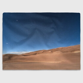 Плед 3D с принтом Пустыня в Санкт-Петербурге, 100% полиэстер | закругленные углы, все края обработаны. Ткань не мнется и не растягивается | дюна | дюны | звёзды | небеса | небо | пейзаж | пейзажи | песок | песчаный | пустыни | пустыня