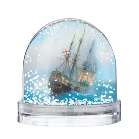 Игрушка Снежный шар с принтом The Sea Devil в Санкт-Петербурге, Пластик | Изображение внутри шара печатается на глянцевой фотобумаге с двух сторон | ocean | sea | ship | summer | волны | океан | парусник