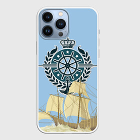 Чехол для iPhone 13 Pro Max с принтом At the helm в Санкт-Петербурге,  |  | ocean | sea | ship | summer | волны | океан | парусник