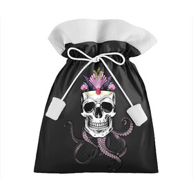 Подарочный 3D мешок с принтом Octo-Queen в Санкт-Петербурге, 100% полиэстер | Размер: 29*39 см | abyss | crown | depth | ocean | octopus | queen | sea | shell | skull | water | вода | глубина | королева | корона | море | океан | осьминог | пучина | ракушка | череп