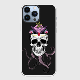 Чехол для iPhone 13 Pro Max с принтом Octo Queen в Санкт-Петербурге,  |  | abyss | crown | depth | ocean | octopus | queen | sea | shell | skull | water | вода | глубина | королева | корона | море | океан | осьминог | пучина | ракушка | череп