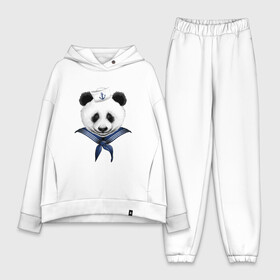 Женский костюм хлопок Oversize с принтом Captain Panda в Санкт-Петербурге,  |  | fish | ocean | panda | sea | shark | ships | summer | water | акула | вода | животные | кит | кораблик | корабль | лето | лодка | море | моряк | озеро | океан | остров | панда | пират | рыба | рыбак | рыбки | серфинг | штурва