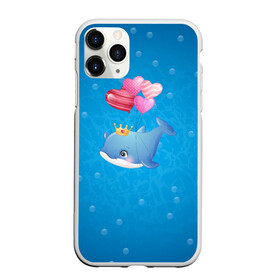 Чехол для iPhone 11 Pro матовый с принтом Дельфин с воздушными шариками в Санкт-Петербурге, Силикон |  | Тематика изображения на принте: cute | dolphin | два дельфина | дельфин | дельфин в море | дельфинами | милый | мир | подводный