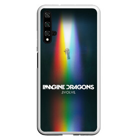 Чехол для Honor 20 с принтом Imagine Dragons Evolve в Санкт-Петербурге, Силикон | Область печати: задняя сторона чехла, без боковых панелей | believer | dan reynolds | dragons | evolve | imagine | indie | pop | rock | имежин дрэгонс | инди | поп | рок