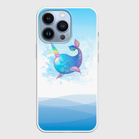 Чехол для iPhone 13 Pro с принтом Дельфин единорог в Санкт-Петербурге,  |  | Тематика изображения на принте: cute | dolphin | unicorn | два дельфина | дельфин | дельфин в море | дельфинами | единорог | милый | мир | подводный