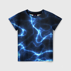 Детская футболка 3D с принтом Energy Waves в Санкт-Петербурге, 100% гипоаллергенный полиэфир | прямой крой, круглый вырез горловины, длина до линии бедер, чуть спущенное плечо, ткань немного тянется | Тематика изображения на принте: energy | glow | light | neon | waves