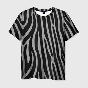 Мужская футболка 3D с принтом Zebra Camouflage в Санкт-Петербурге, 100% полиэфир | прямой крой, круглый вырез горловины, длина до линии бедер | animal | blackandwhite | camouflage | stripes | zebra