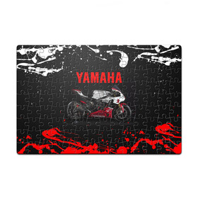 Головоломка Пазл магнитный 126 элементов с принтом YAMAHA [004] в Санкт-Петербурге, полимерный материал с магнитным слоем | 126 деталей, размер изделия —  180*270 мм | moto | yamaha | мотоцикл | ямана | ямаха