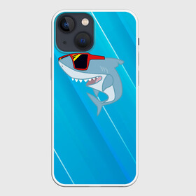Чехол для iPhone 13 mini с принтом Акула в очках в Санкт-Петербурге,  |  | shark | акула | акуленок | акулы | жители | клыки | море | морские | океан | очки | рыба | черные