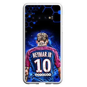 Чехол для Samsung Galaxy S10 с принтом НЕЙМАР / NEYMAR JR / НЕОН в Санкт-Петербурге, Силикон | Область печати: задняя сторона чехла, без боковых панелей | football | neymar | paris saint germain football club | sport | uefa | неймар | неймар да силва сантос жуниор | пари сен жермен | псж | сборная бразилии | спорт | уефа. | футбол