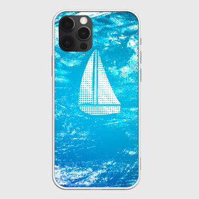 Чехол для iPhone 12 Pro Max с принтом Парусная лодка в Санкт-Петербурге, Силикон |  | sailboat | кораблик | корабль | лодка | на голубом | парус | паруса | парусная лодка | халфтон